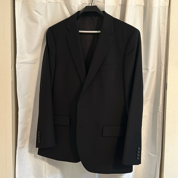 THOMPSON SUIT JACKET IN WORSTED WOOL
Size: 44/R
Color: BLACK - Picture 2 of 3
